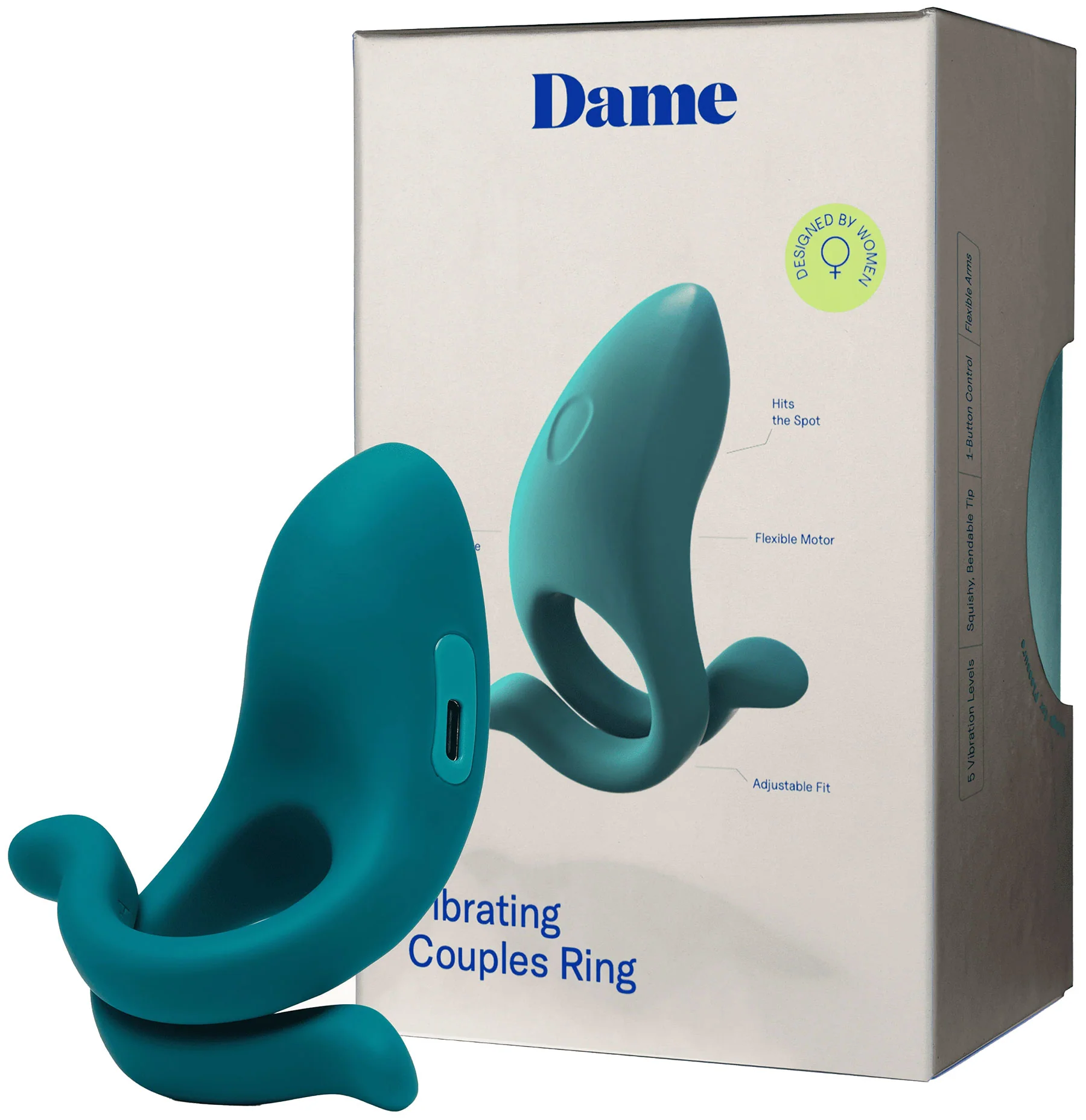 Hug Vibrating Silicone Couples Cock Ring By Dame - Image 15