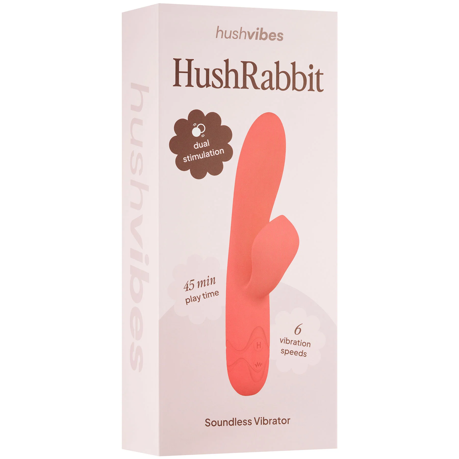 Hushvibes HushRabbit™ Silent Silicone Waterproof Rechargeable Dual Stimulation Vibrator - Image 2