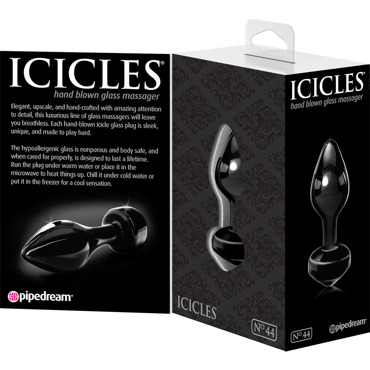 Icicles No. 44 Glass Butt Plug - Black - Image 3