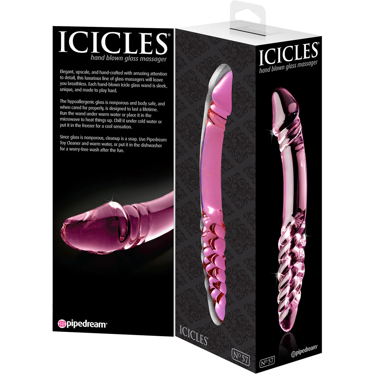 Icicles No. 57 Pink Glass G-Spot Dildo - Image 3