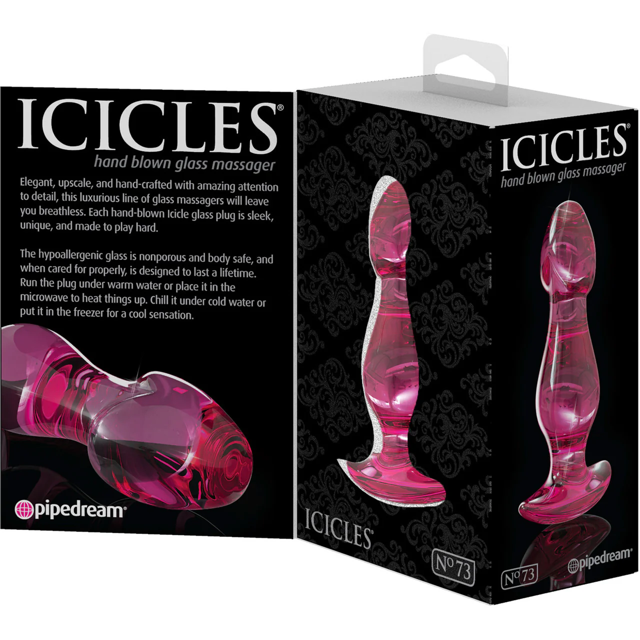 Icicles No. 73 Pink Glass Anal Plug - Image 4