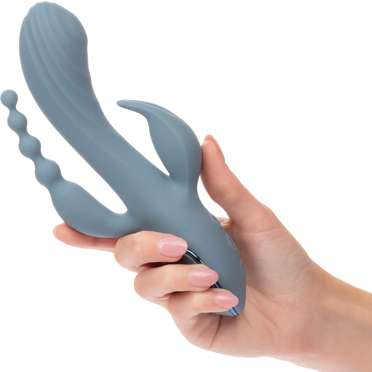 III Triple Ecstasy Silicone Pulsating Rechargeable Triple Stimulation Vibrator By CalExotics - Image 2