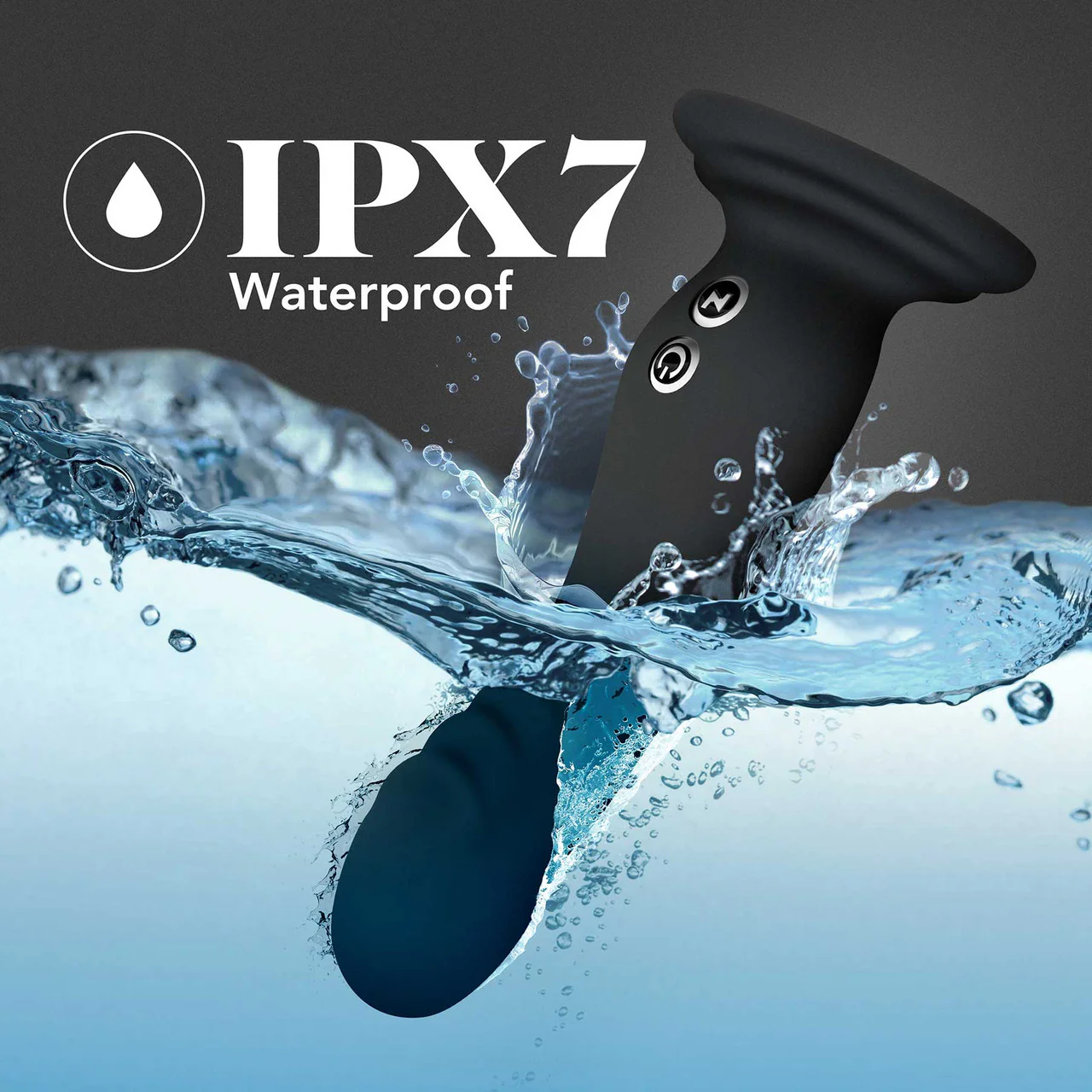 Impressions Amsterdam Rechargeable Waterproof Silicone G-Spot Suction Cup Vibrator By Blush - Black - Image 8