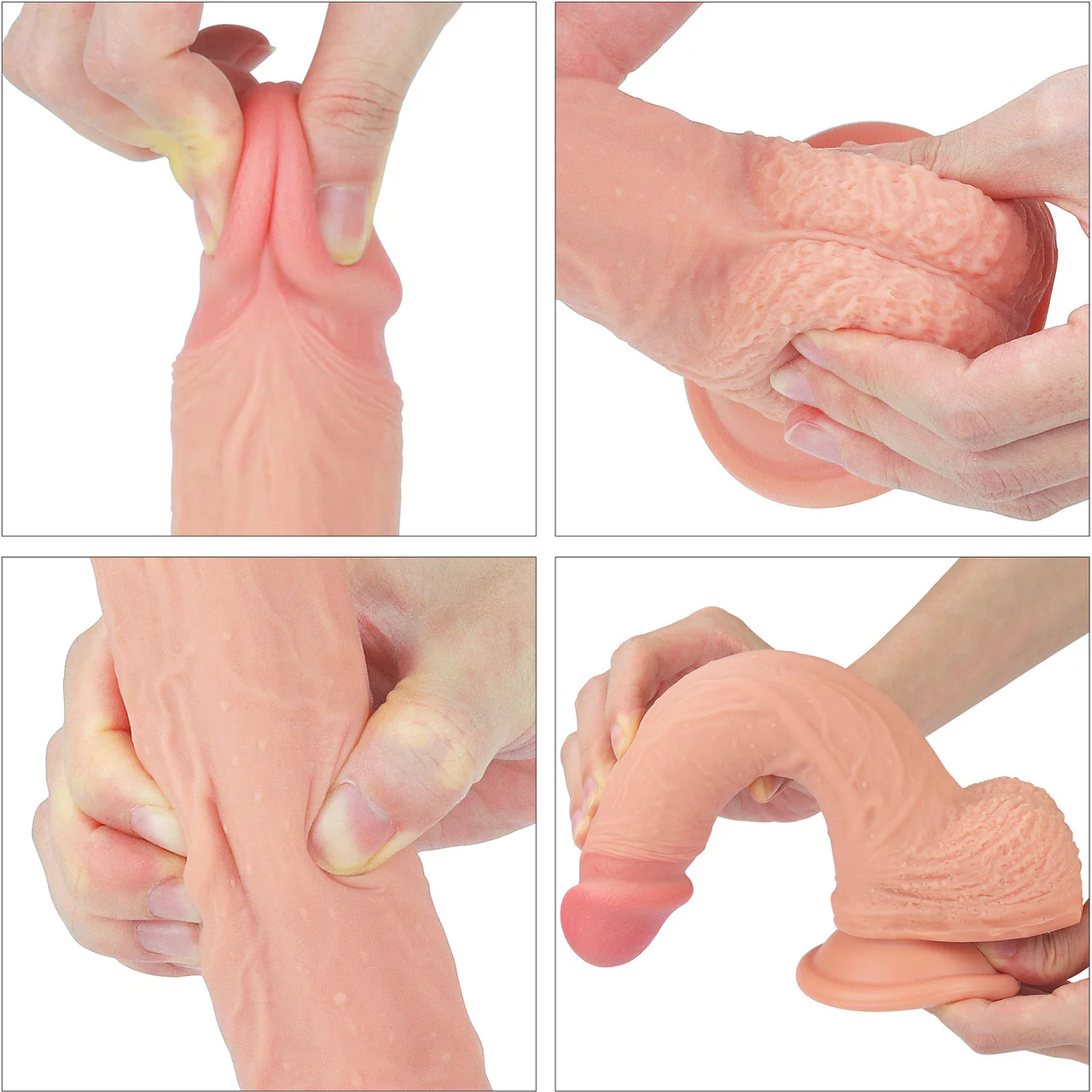 Imrik Medium 6" Realistic Dual Density Silicone Dildo With Suction Cup & Balls By Pleasure Engine - Image 5