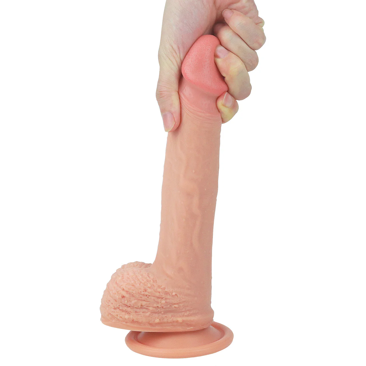 Imrik Medium 6" Realistic Dual Density Silicone Dildo With Suction Cup & Balls By Pleasure Engine - Image 6