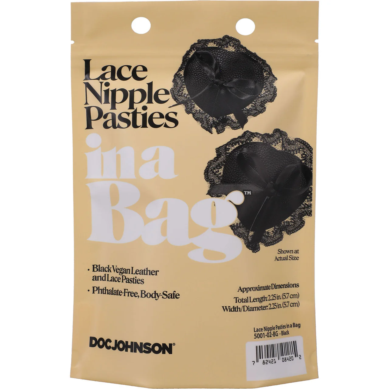 In A Bag Black Lace Nipple Pasties By Doc Johnson - Image 2