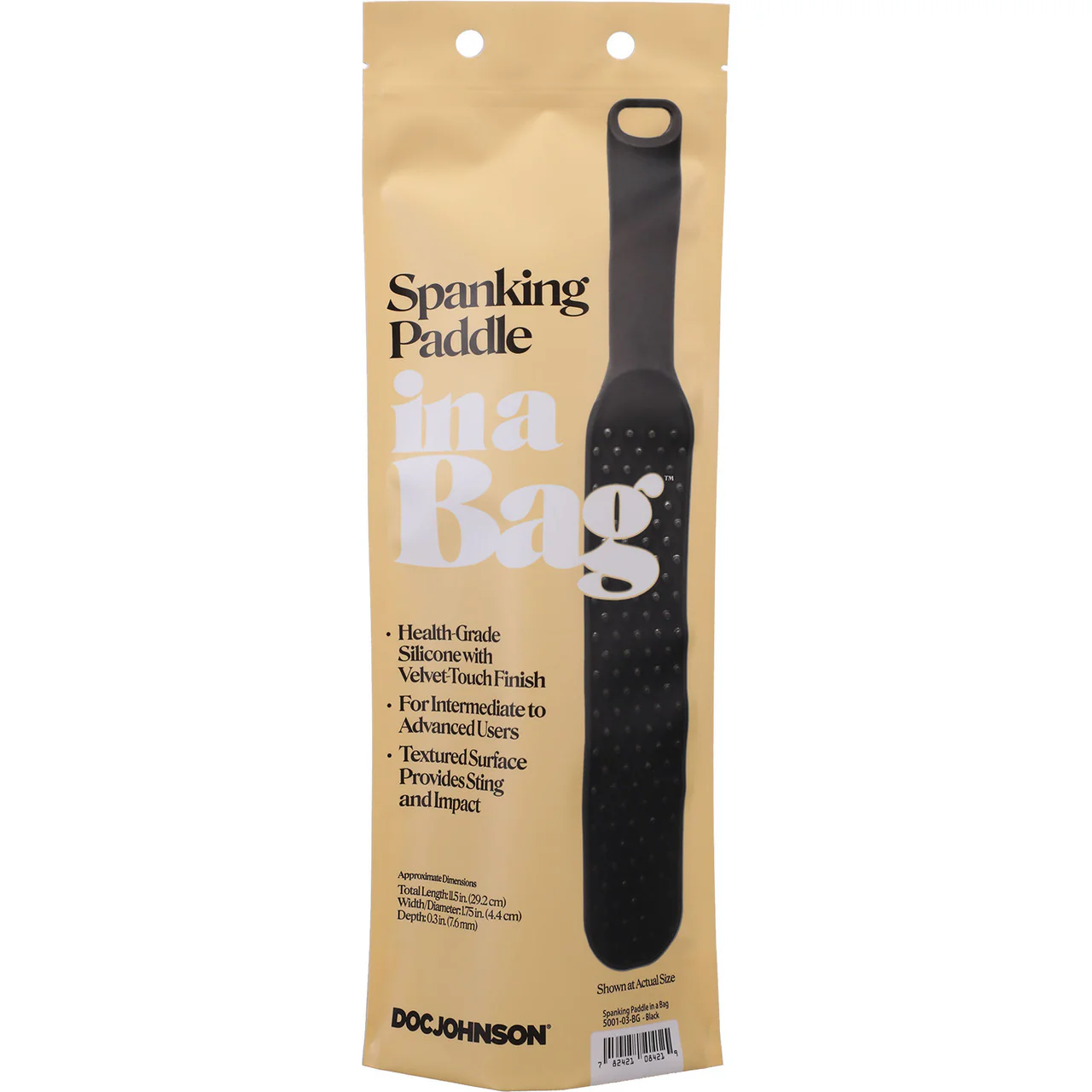 In A Bag Black Spanking Paddle By Doc Johnson - Image 3