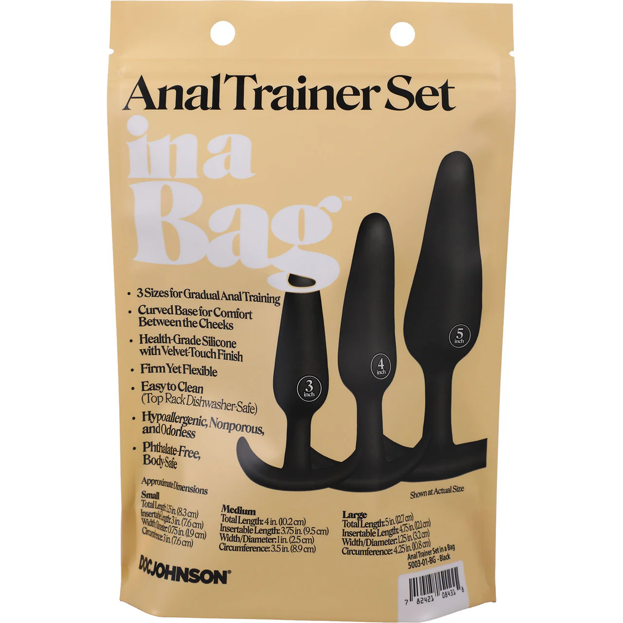 In A Bag Silicone Anal Trainer 3 Piece Set By Doc Johnson - Image 2
