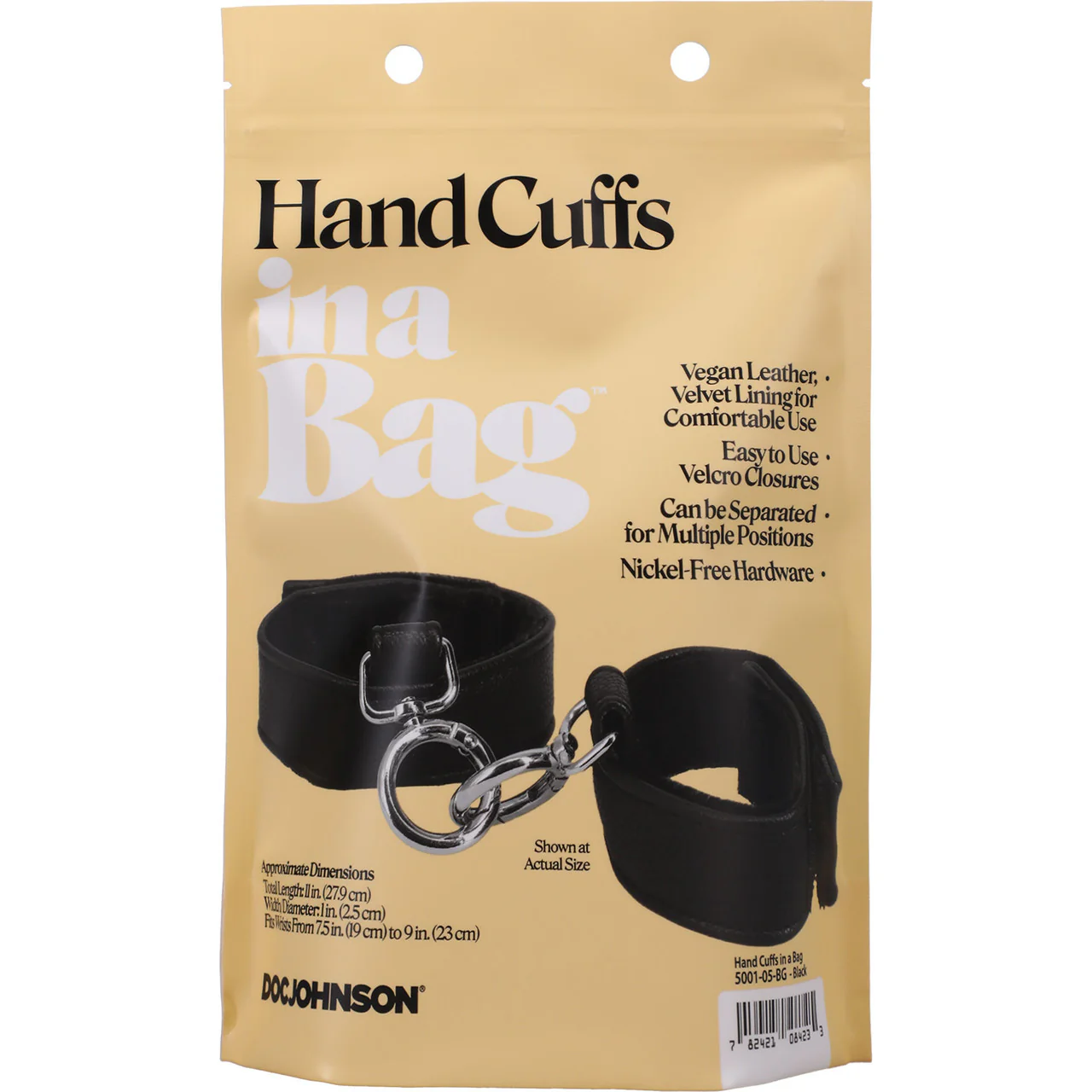 In A Bag Vegan Leather Handcuffs By Doc Johnson - Image 3
