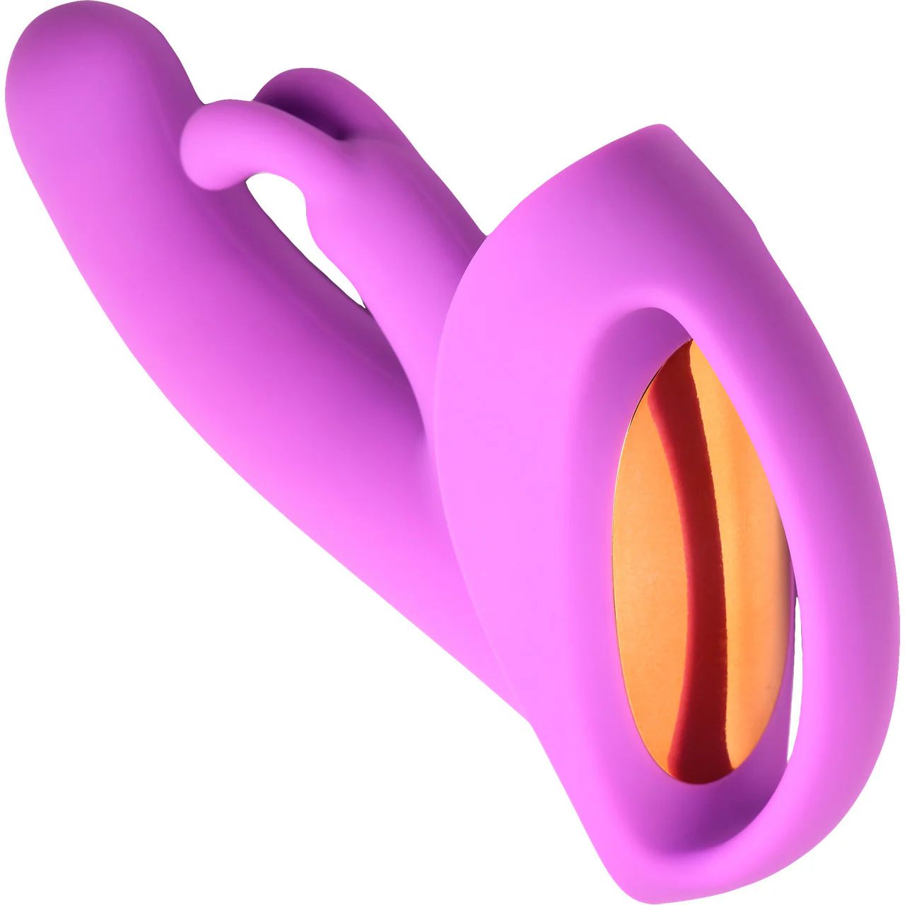 INMI 10X Come Hither Rocker Rechargeable Silicone Rabbit Vibrator With Handle - Purple - Image 10
