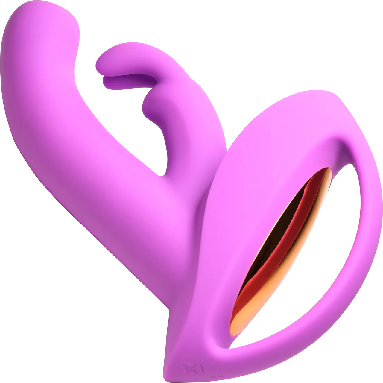 INMI 10X Come Hither Rocker Rechargeable Silicone Rabbit Vibrator With Handle - Purple - Image 12