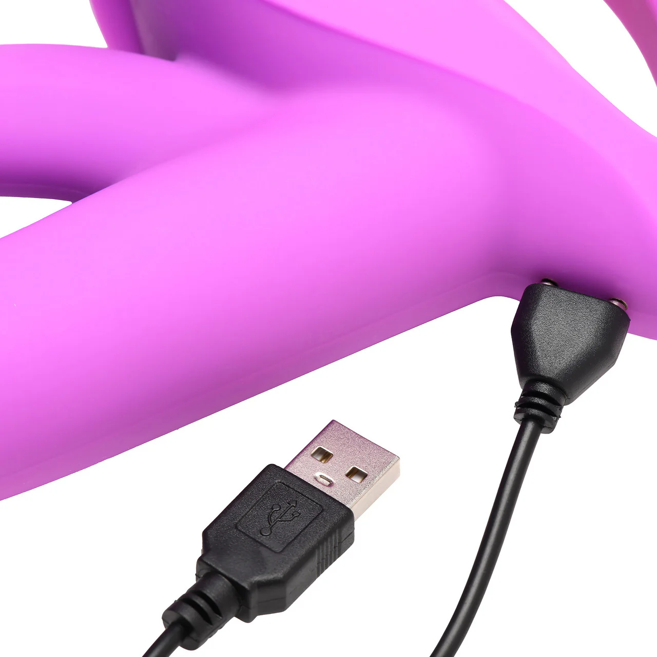 INMI 10X Come Hither Rocker Rechargeable Silicone Rabbit Vibrator With Handle - Purple - Image 16