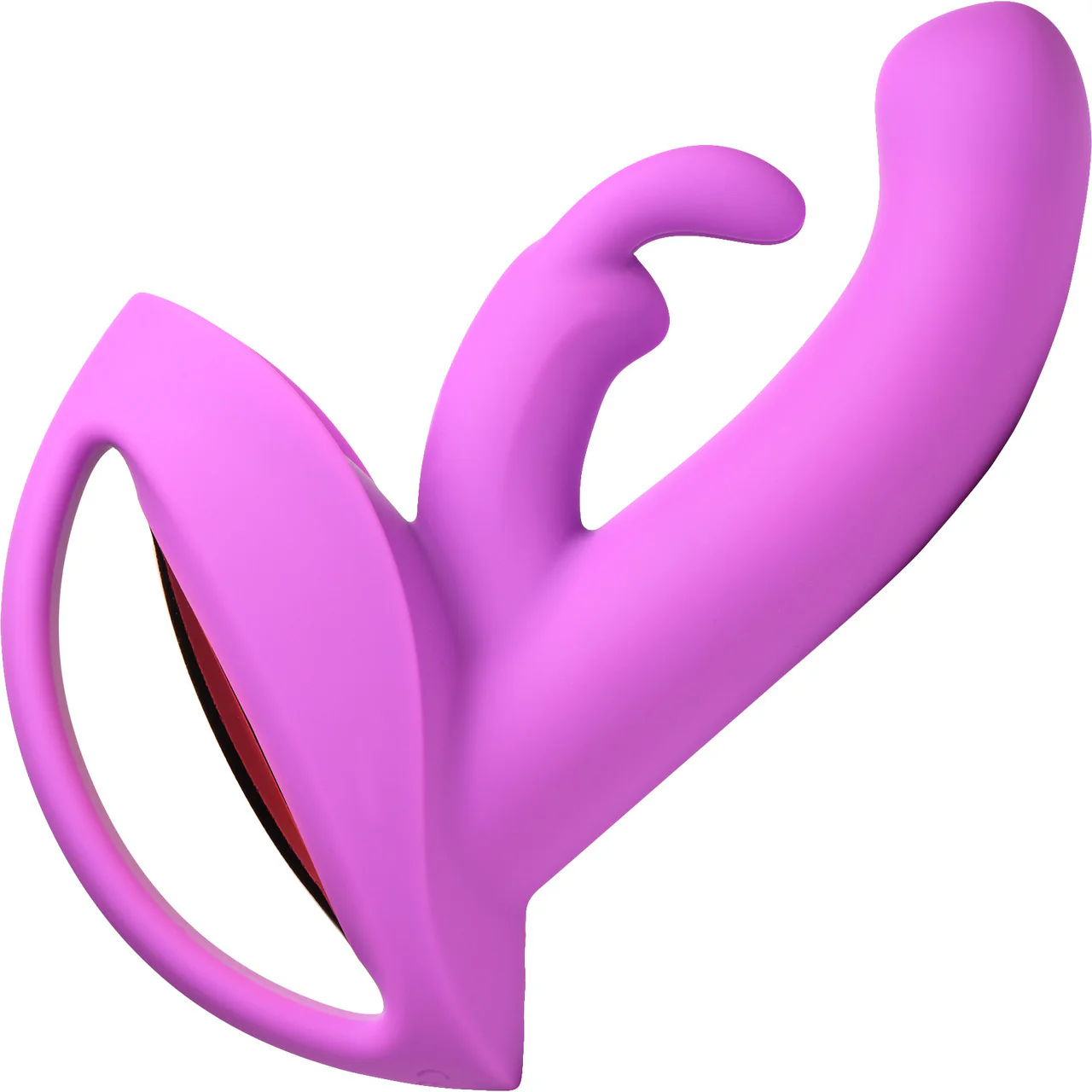 INMI 10X Come Hither Rocker Rechargeable Silicone Rabbit Vibrator With Handle - Purple - Image 5
