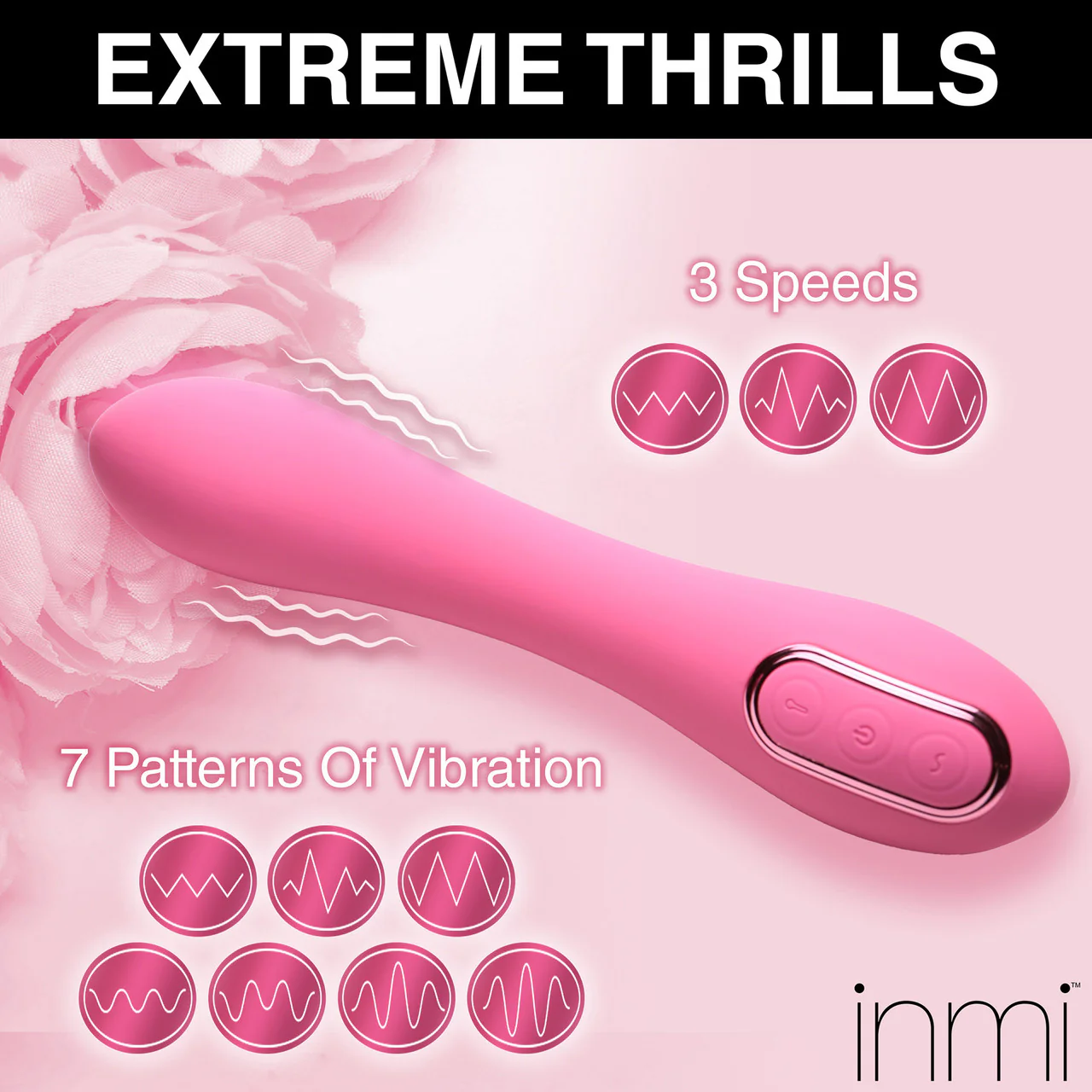 INMI Extreme-G Rechargeable Silicone Inflating G-Spot Vibrator - Pink - Image 13