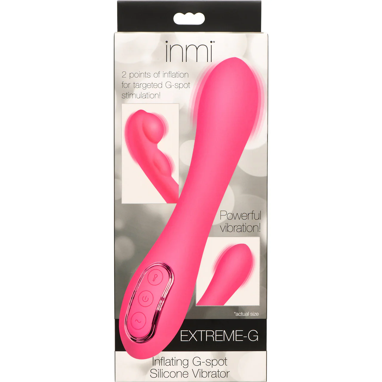 INMI Extreme-G Rechargeable Silicone Inflating G-Spot Vibrator - Pink - Image 18