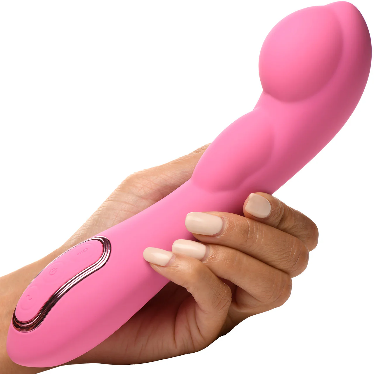 INMI Extreme-G Rechargeable Silicone Inflating G-Spot Vibrator - Pink - Image 9