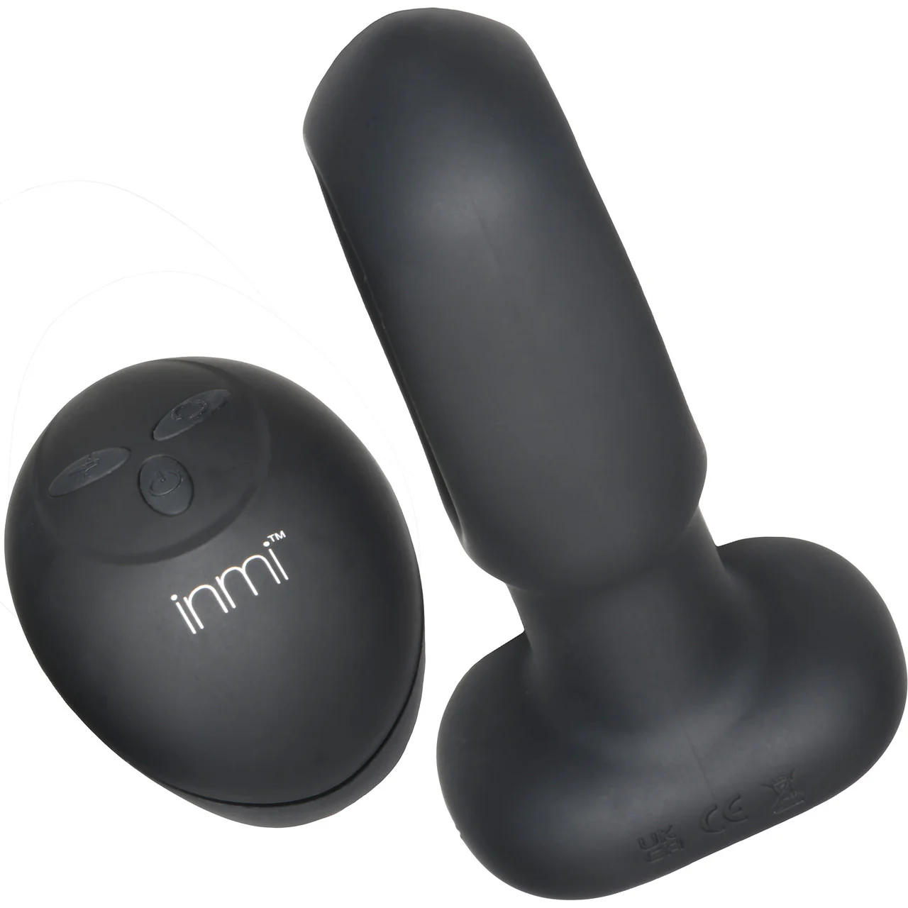 INMI Flickers Bum Flick Rechargeable Silicone Flicking & Vibrating Butt Plug With Remote - Black - Image 2