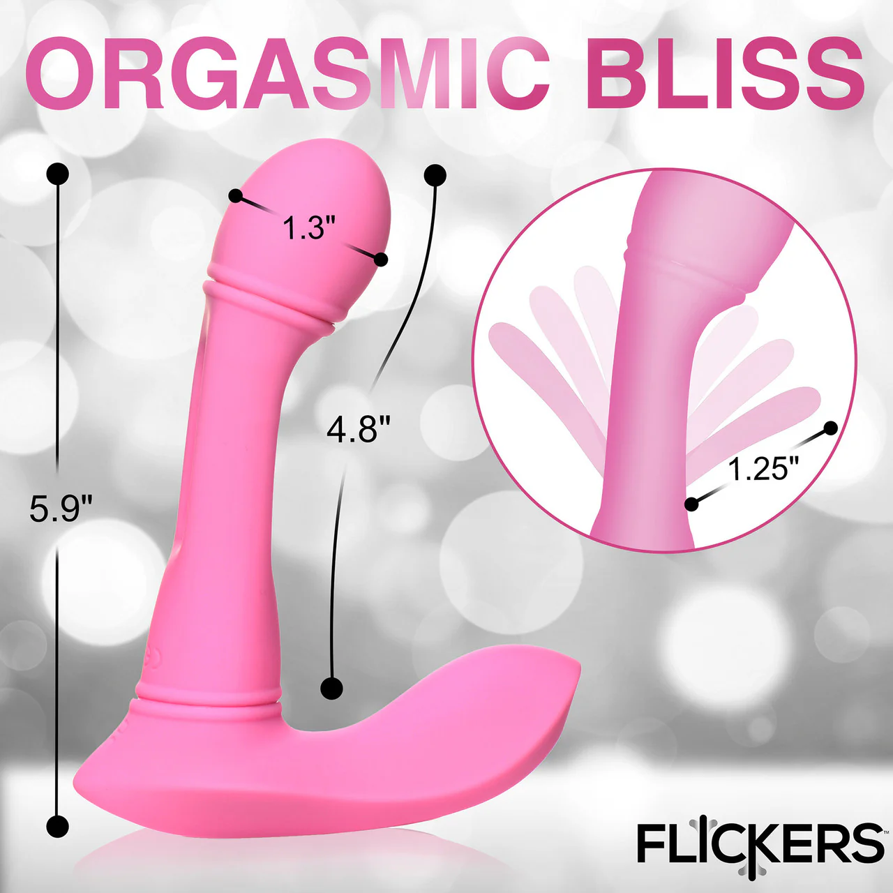 INMI Flickers G-Flick Rechargeable Silicone Flicking G-Spot Vibrator With Remote - Pink - Image 11