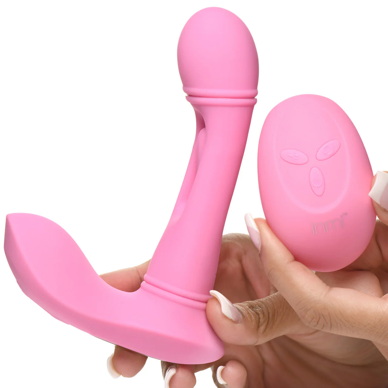 INMI Flickers G-Flick Rechargeable Silicone Flicking G-Spot Vibrator With Remote - Pink - Image 12