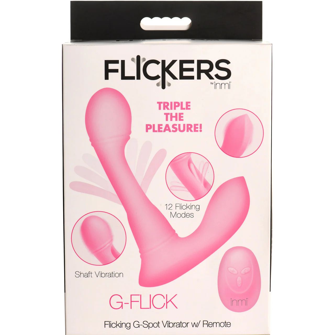 INMI Flickers G-Flick Rechargeable Silicone Flicking G-Spot Vibrator With Remote - Pink - Image 18