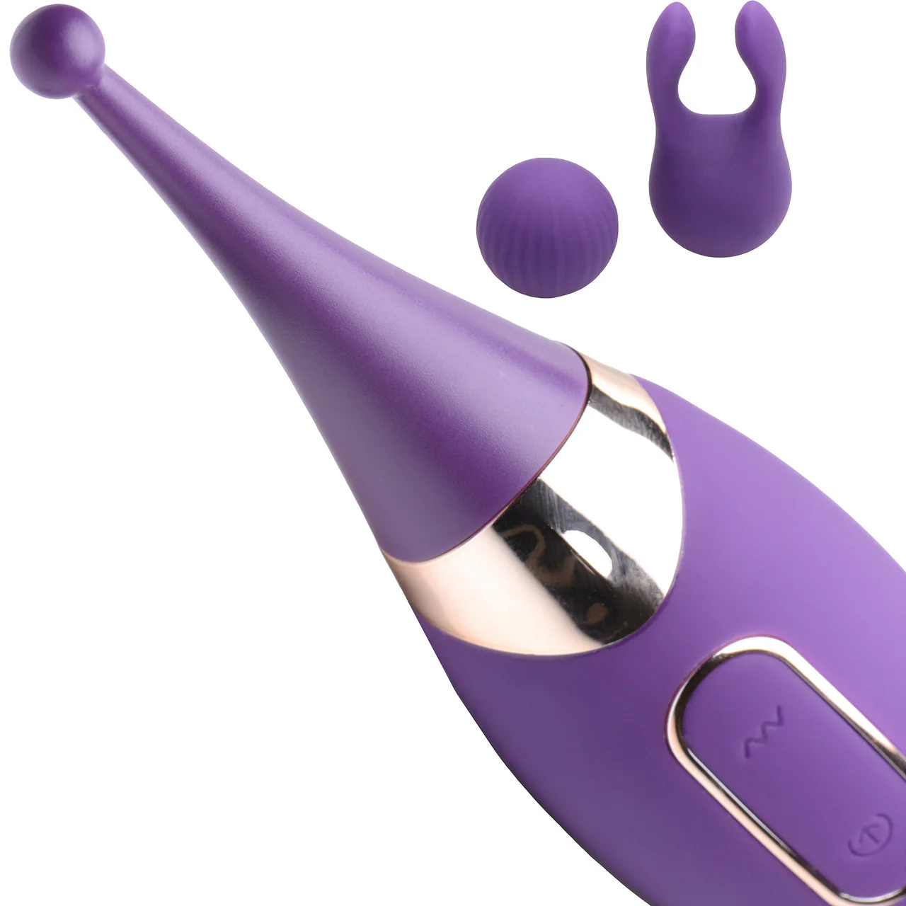 INMI Power Zinger Pro Pulsing G-Spot Pinpoint Silicone Clitoral Vibrator With 2 Attachments - Image 10