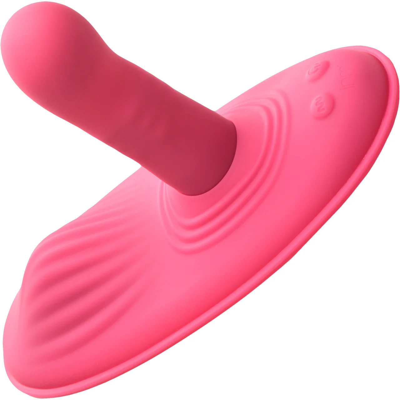 Inmi Spin 'N' Grind Rotating & Vibrating Silicone Rechargeable Grinder With Remote - Pink - Image 4