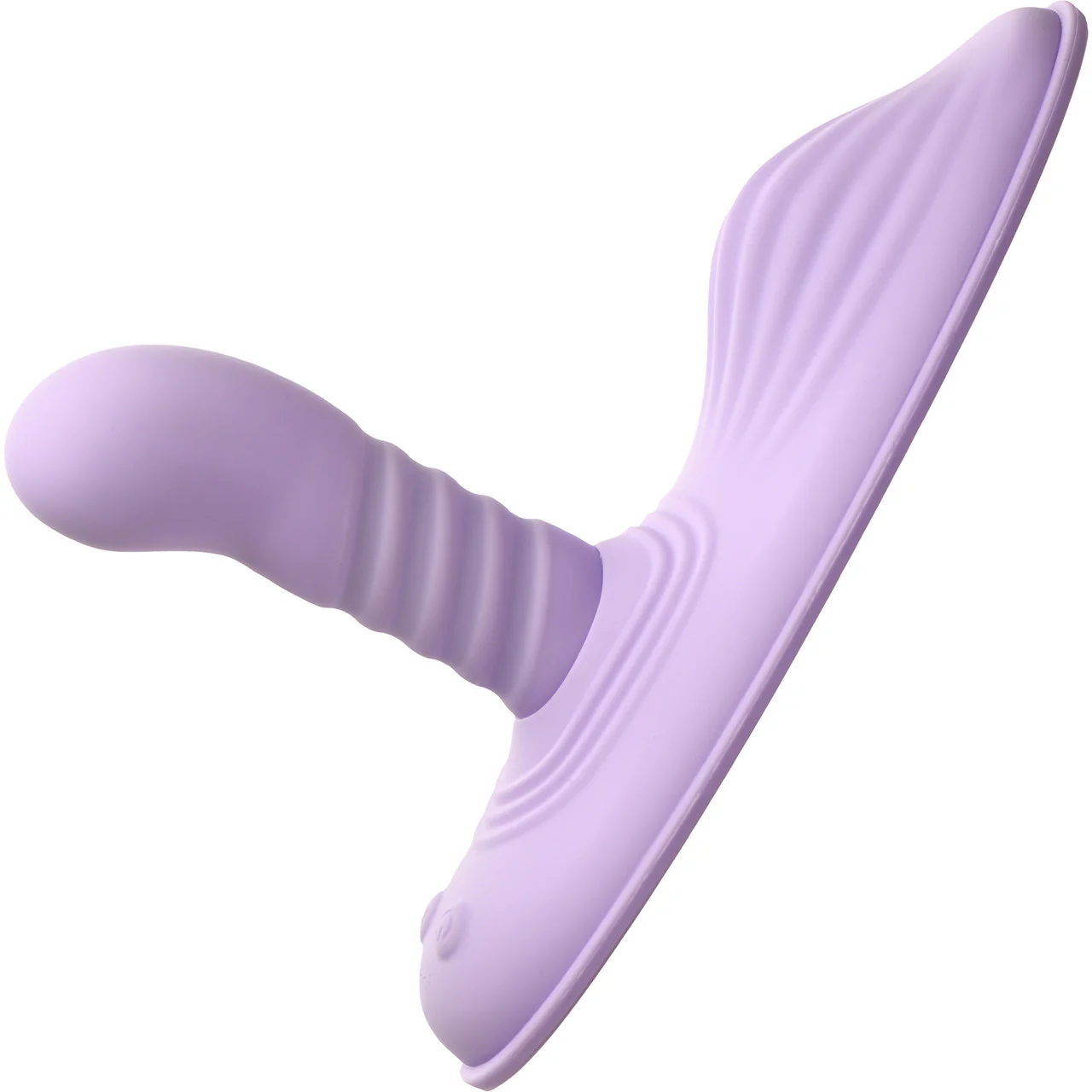 Inmi Thrust 'N' Grind Thrusting & Vibrating Silicone Rechargeable Grinder With Remote - Purple - Image 10