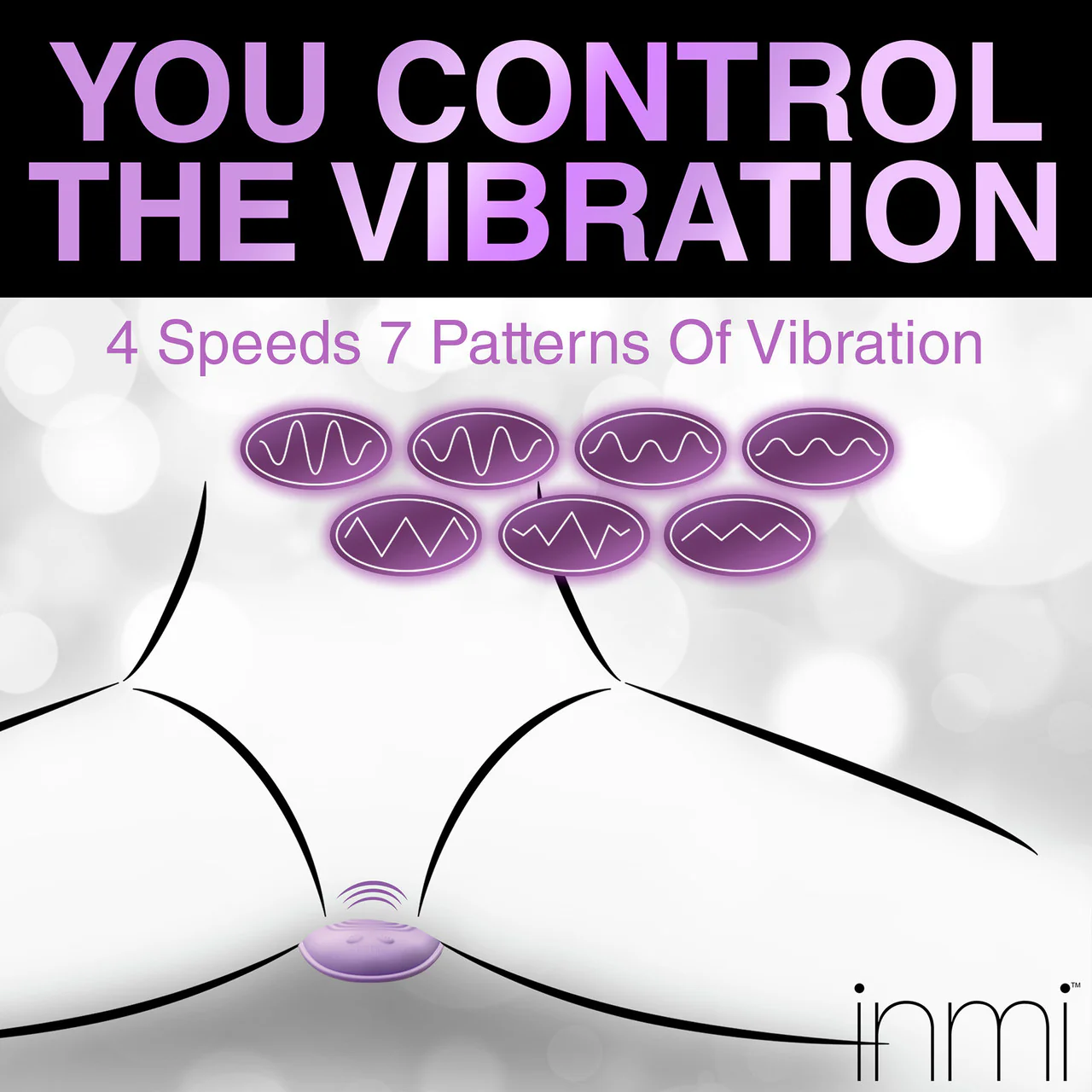 Inmi Thrust 'N' Grind Thrusting & Vibrating Silicone Rechargeable Grinder With Remote - Purple - Image 20