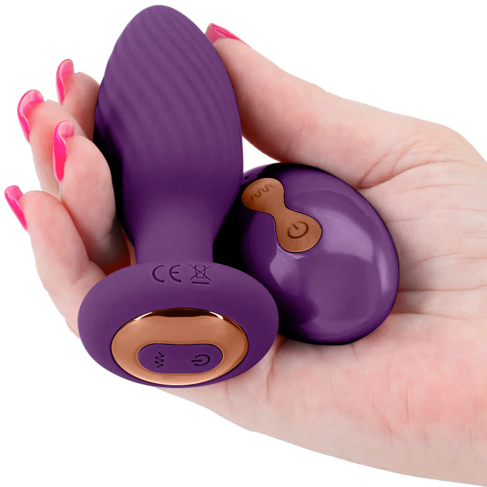 Inya Alpine Rechargeable Silicone Anal Plug With Remote - Purple - Image 2