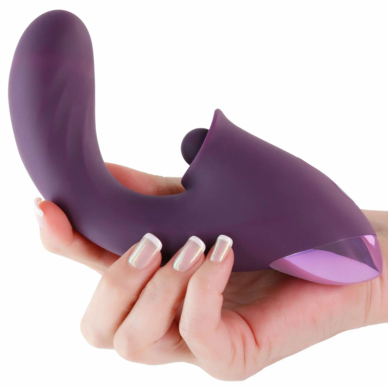 Inya Caprice Rechargeable Silicone Thrusting Dual Stimulation Vibrator - Purple - Image 2