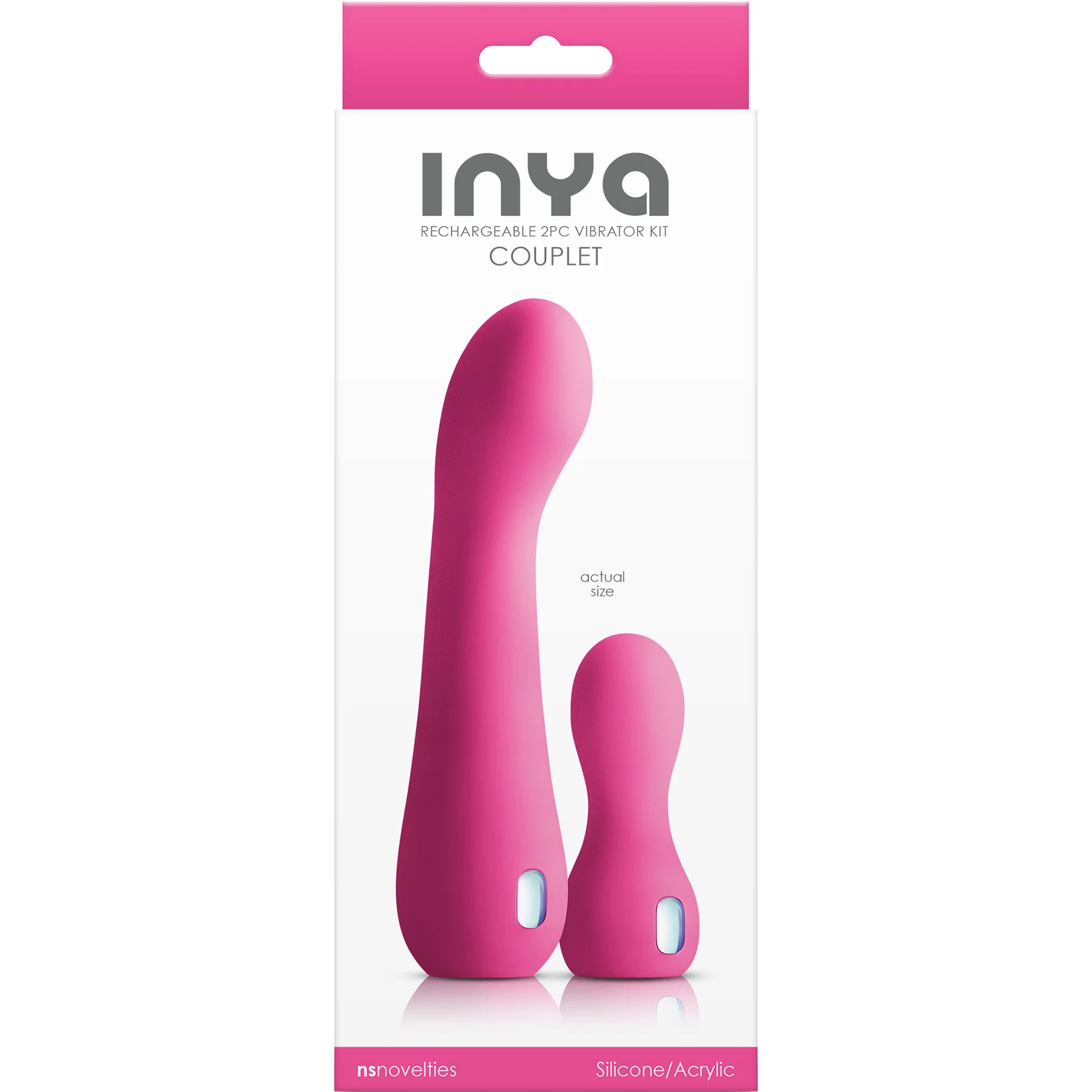 INYA Couplet Rechargeable Silicone 2 Piece Vibrator Set By NS Novelties - Image 3