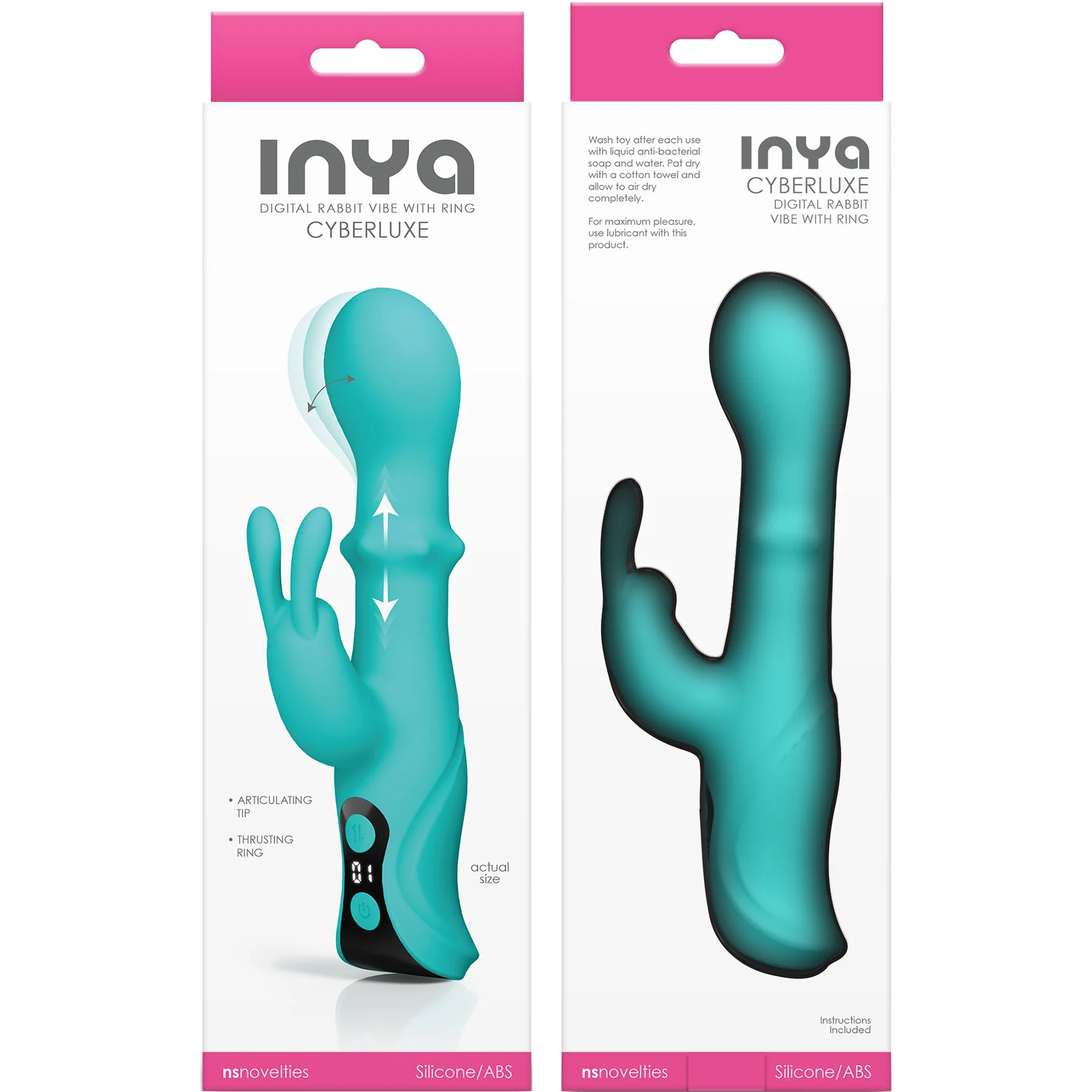 INYA Cyberluxe Silicone Articulating G-Spot Rabbit Vibrator - Image 3