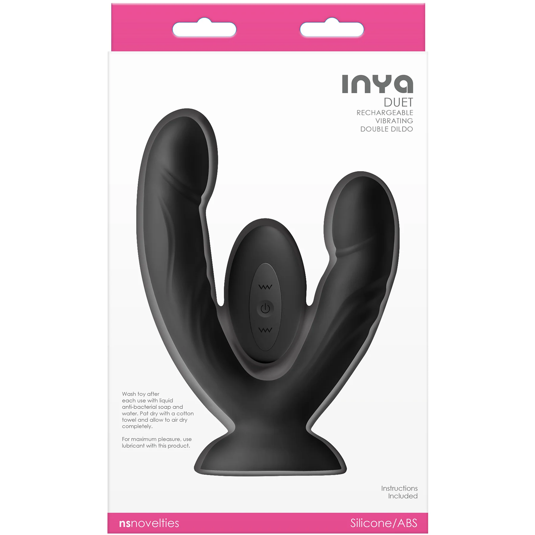 INYA Duet Rechargeable Silicone Vibrating Double Dildo With Remote - Image 4