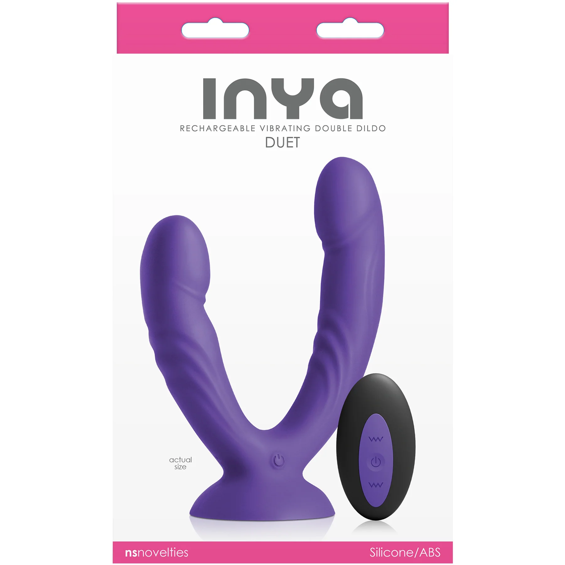 INYA Duet Rechargeable Silicone Vibrating Double Dildo With Remote - Image 6