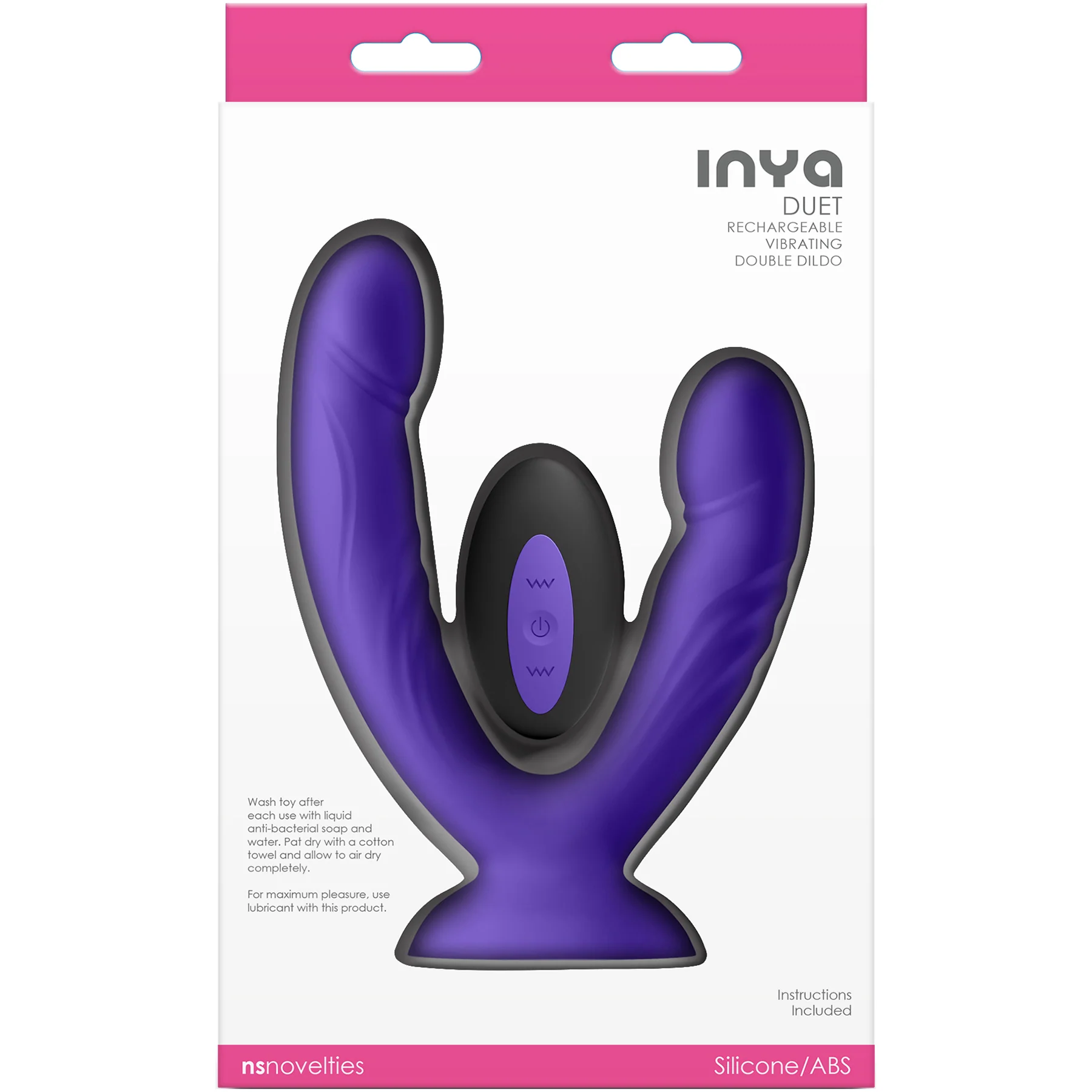 INYA Duet Rechargeable Silicone Vibrating Double Dildo With Remote - Image 8