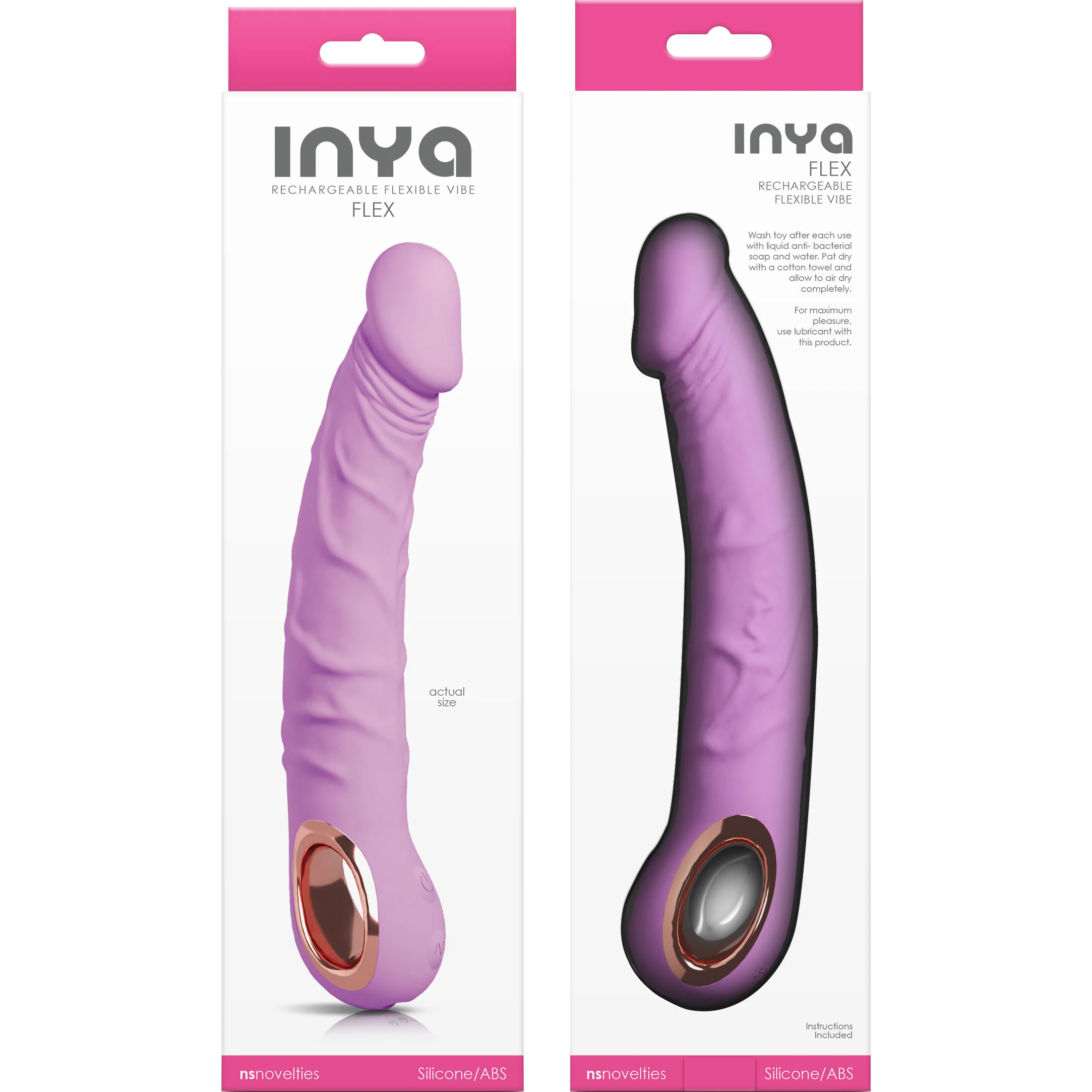 INYA Flex Realistic Rechargeable Silicone Flexible Vibrator - Image 3