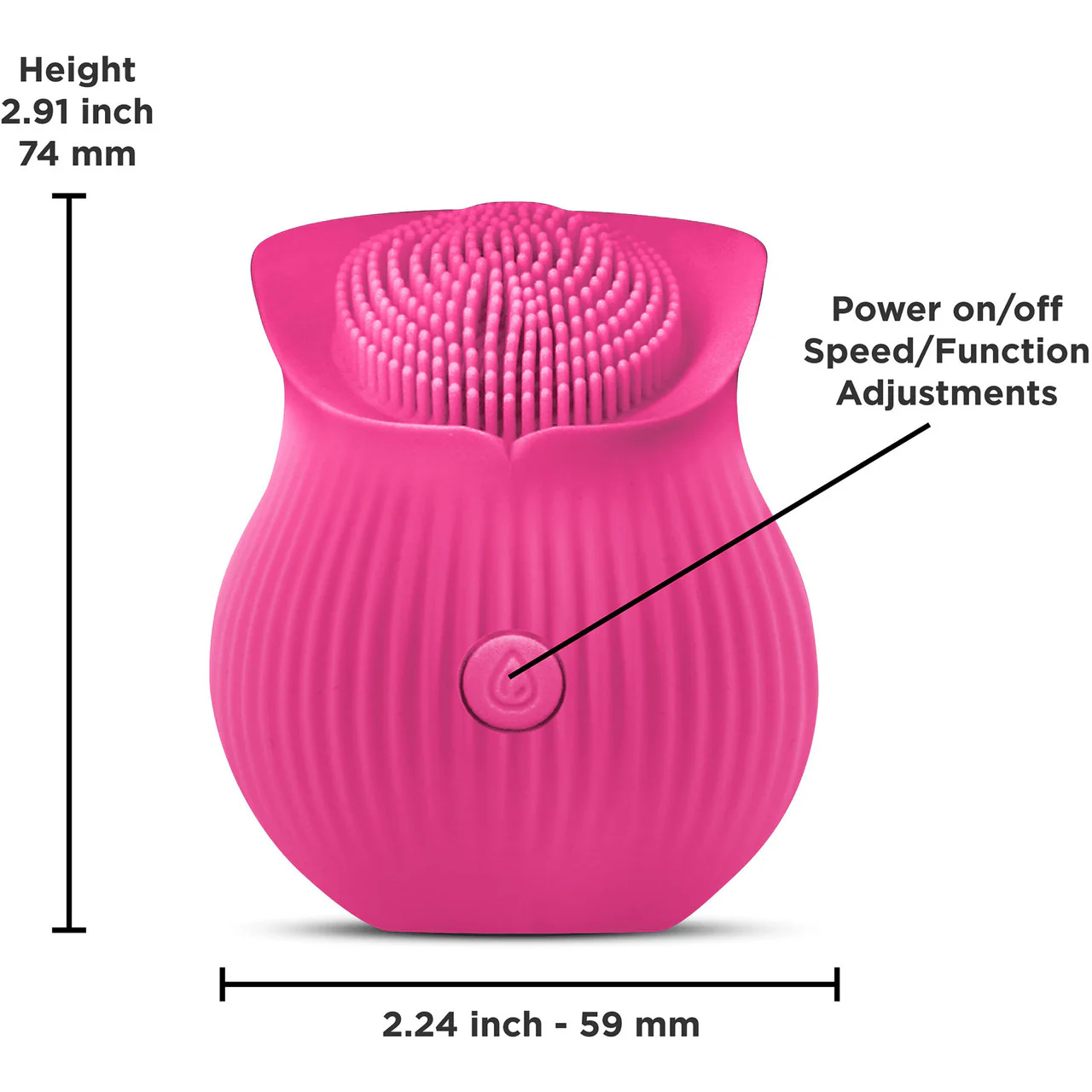 Inya The Bloom Rechargeable Silicone Clitoral Stimulator - Pink - Image 2