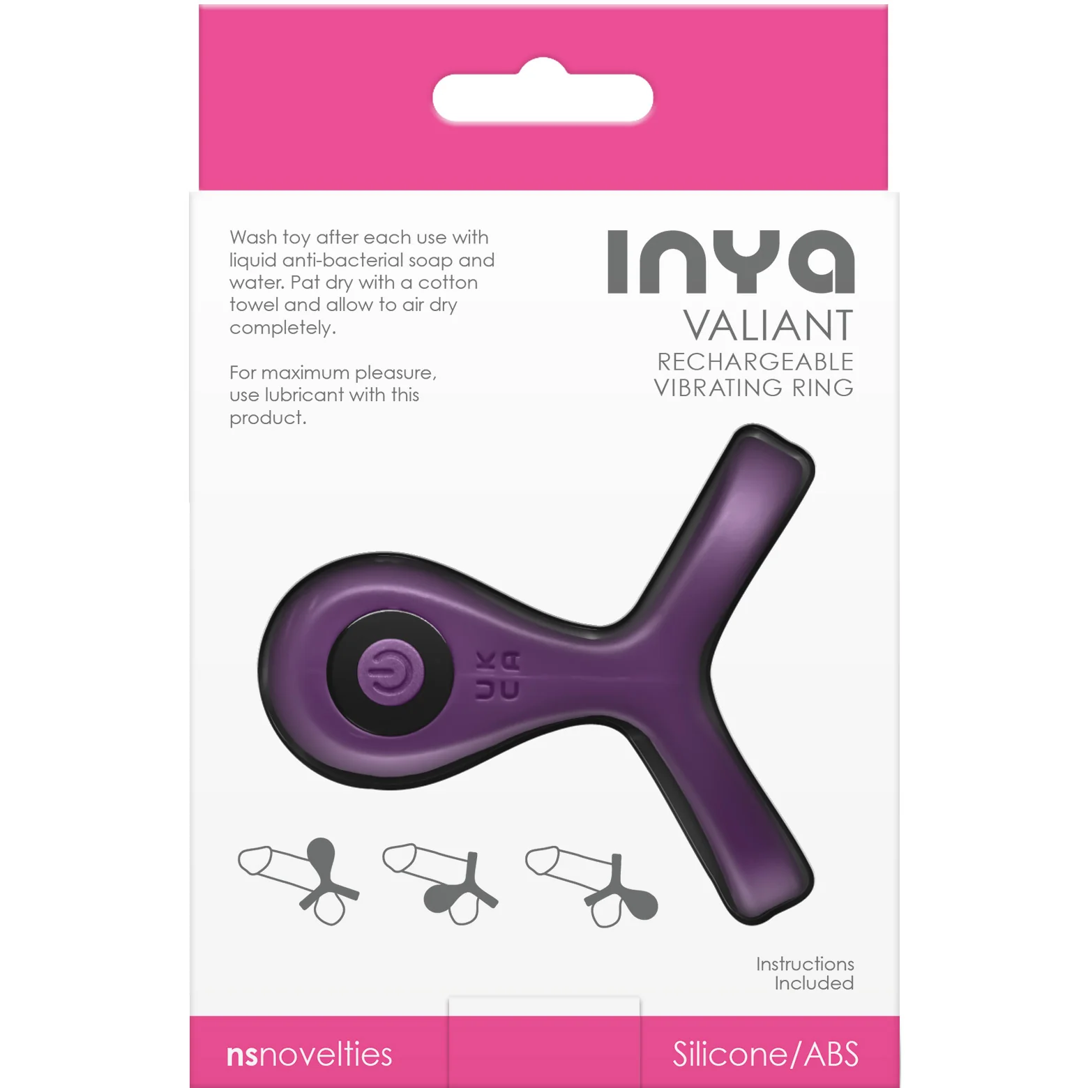 INYA Valiant Silicone Vibrating Cock & Ball Ring By NS Novelties - Image 4