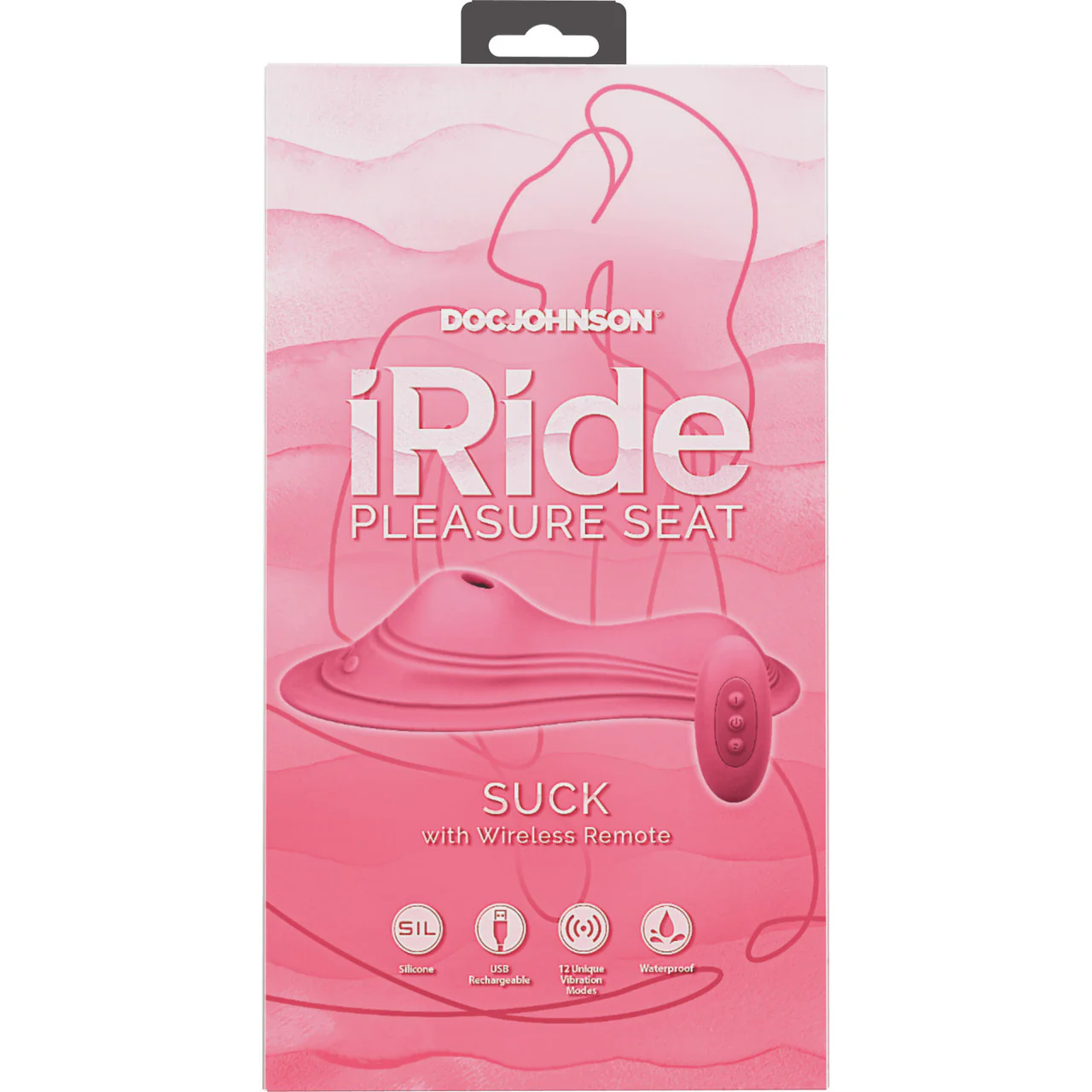 iRide Pleasure Seat Suck Vibrating Grinder Pad With Suction & Remote By Doc Johnson - Dusty Pink - Image 9
