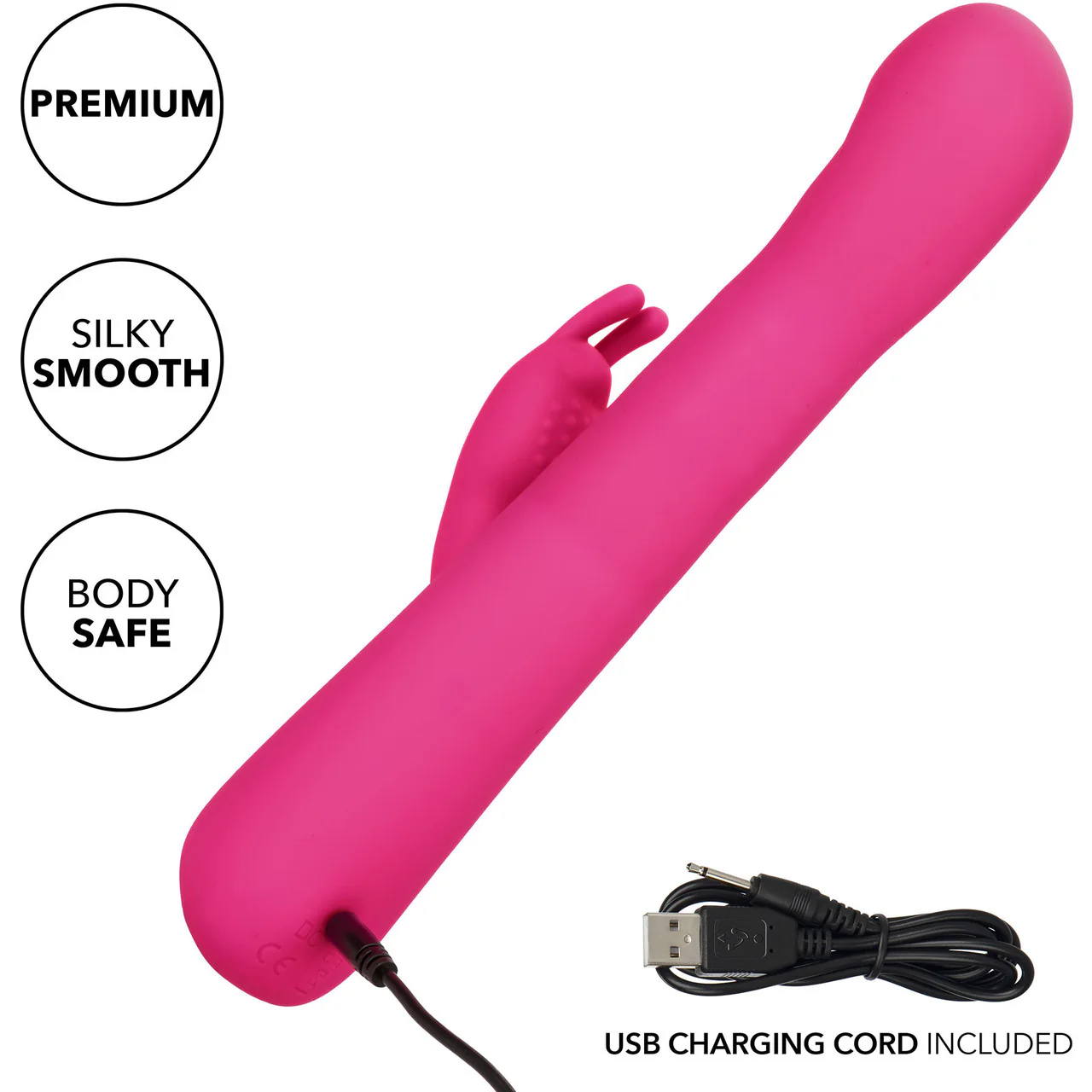 Jack Rabbit Elite Beaded G Rabbit Silicone Rechargeable Dual Stimulation Vibrator By CalExotics - Image 9