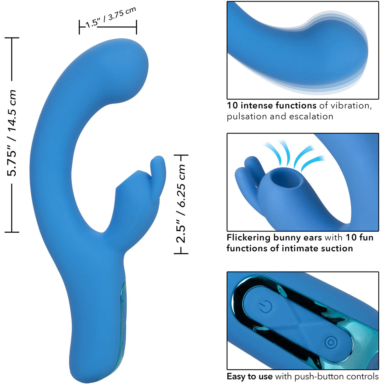 Jack Rabbit Elite Suction Rabbit Silicone Rechargeable Dual Stimulation Vibrator By CalExotics - Image 11