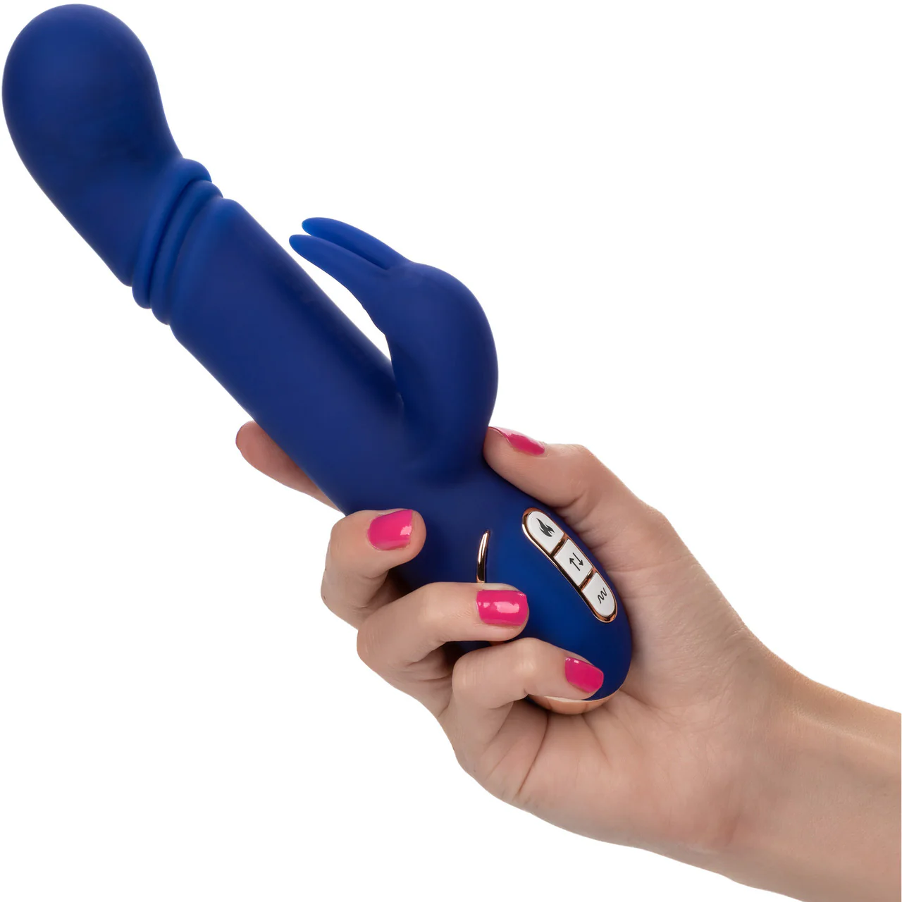 Jack Rabbit Signature Heated Silicone Thrusting G Rabbit Rechargeable Vibrator By CalExotics - Image 4