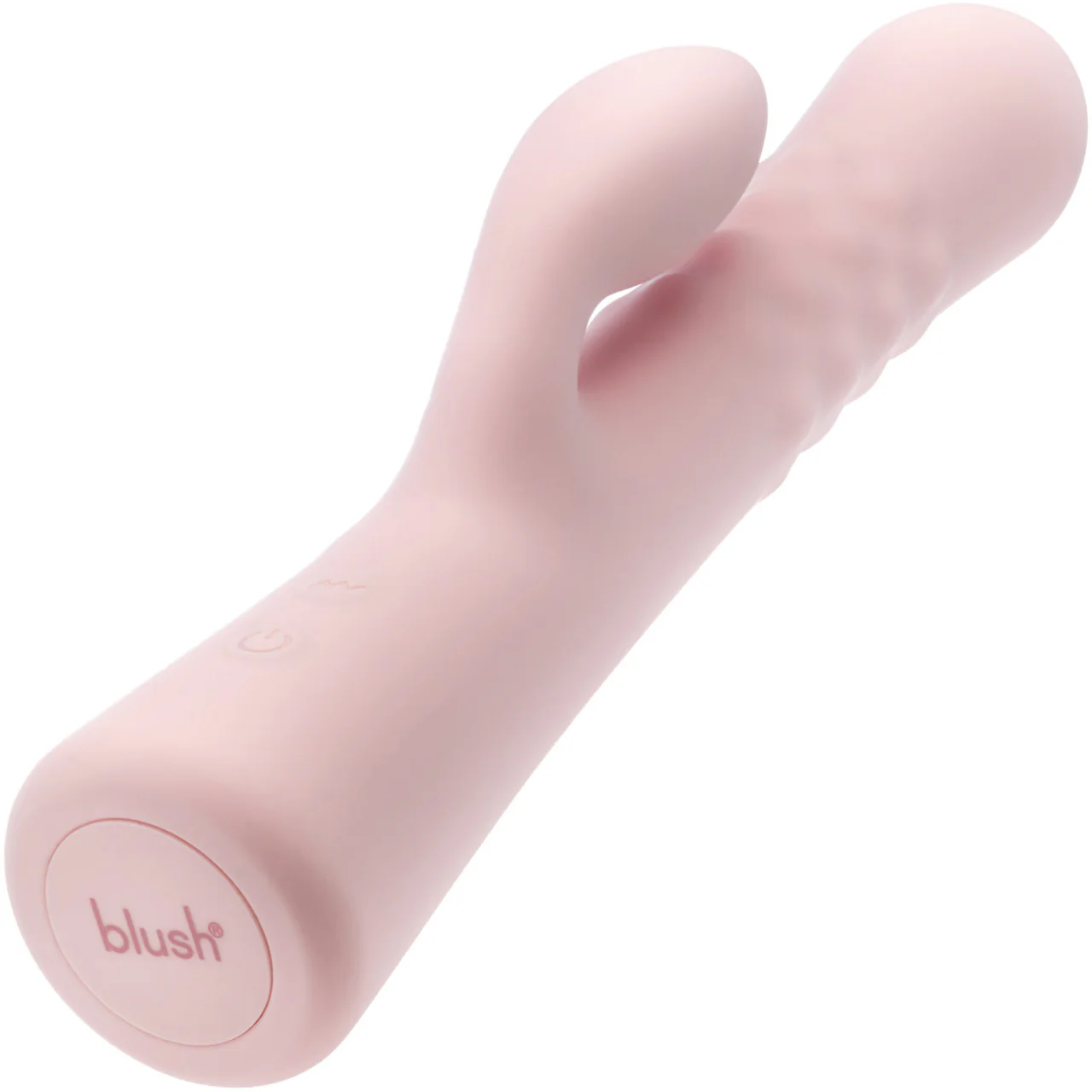 Jaymie Rechargeable Waterproof Silicone Rabbit Vibrator With Pulsating Shaft By Blush - Pink - Image 3