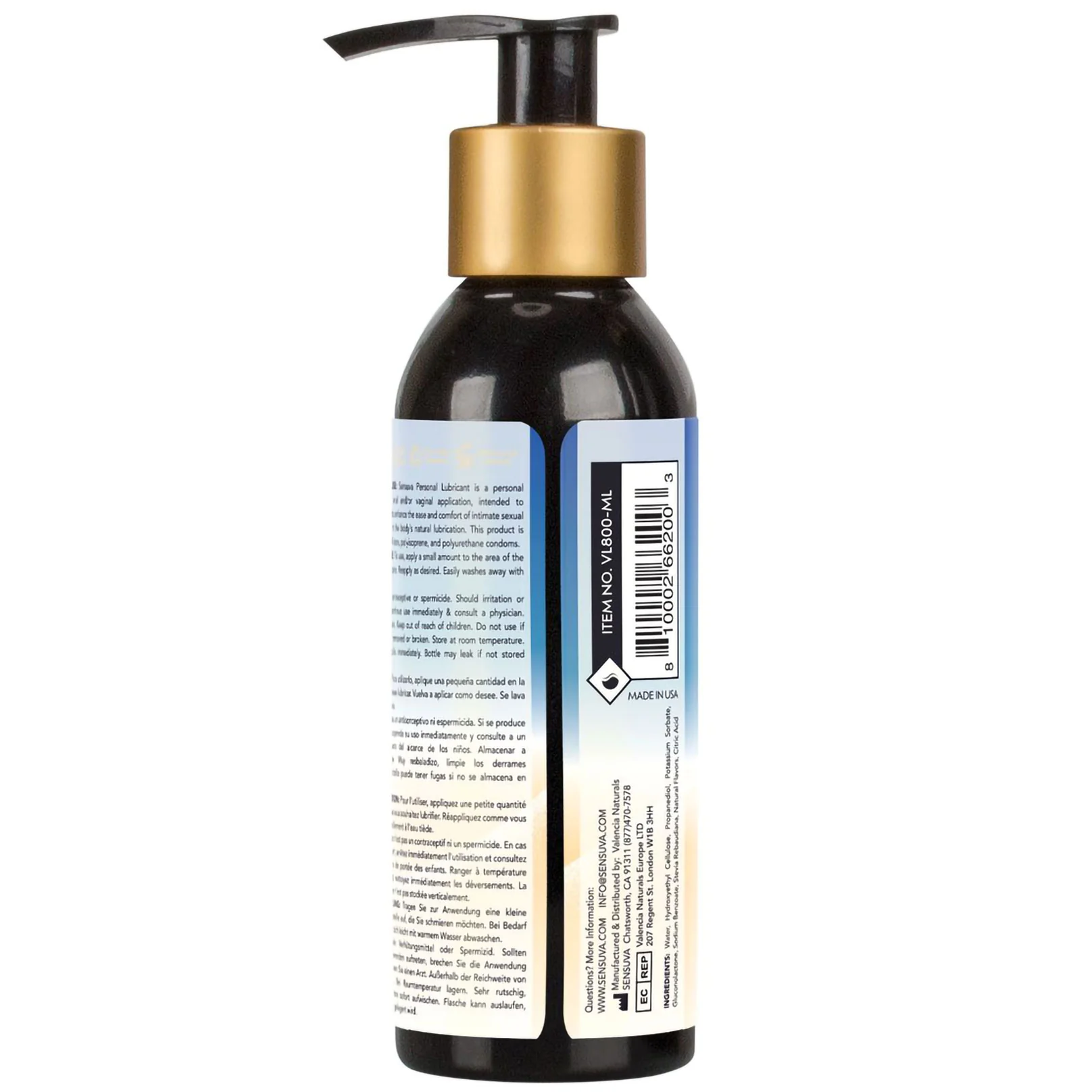 Jelly Natural Water Based Personal Lubricant By Sensuva 4 fl oz - Image 2