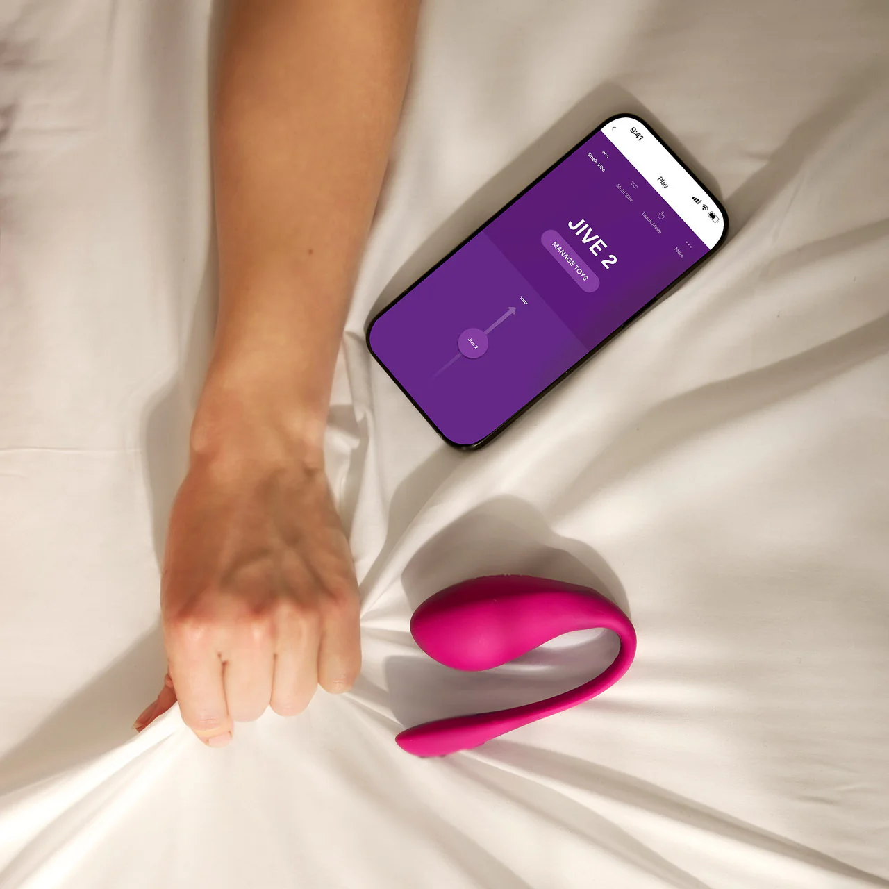 Jive 2 By We-Vibe Rechargeable Silicone App Controlled Wearable G-Spot Vibrator - Electric Pink - Image 16