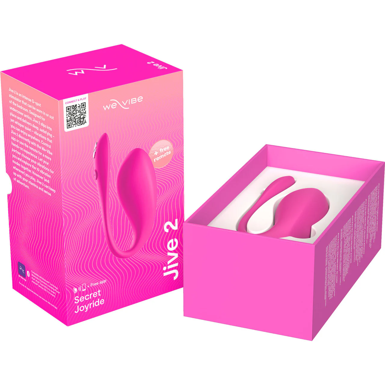 Jive 2 By We-Vibe Rechargeable Silicone App Controlled Wearable G-Spot Vibrator - Electric Pink - Image 29
