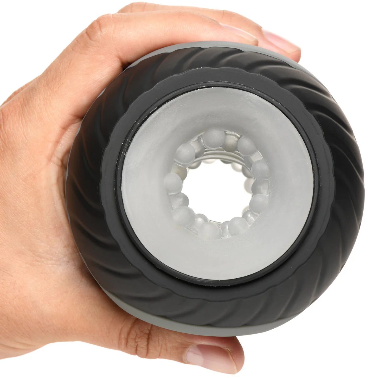 Jock 10X Vibrating & Squeezable Rechargeable Open Ended Penis Stroker - Image 4