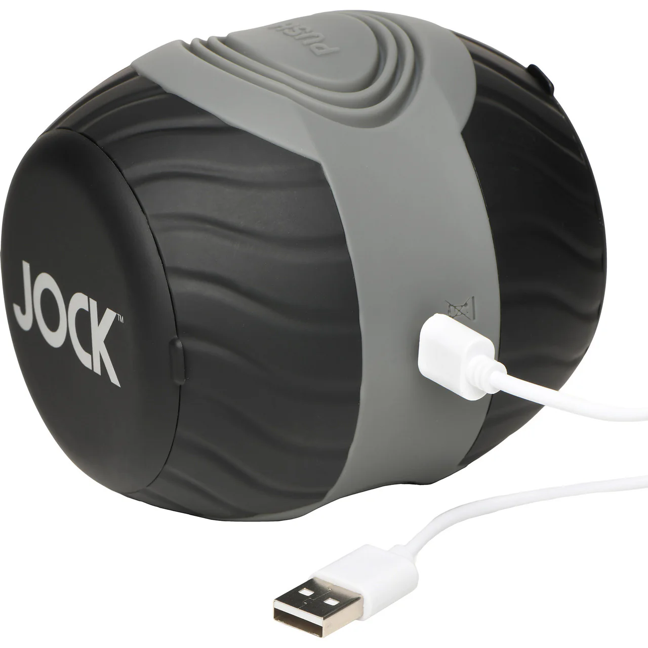 Jock 10X Vibrating & Squeezable Rechargeable Open Ended Penis Stroker - Image 7