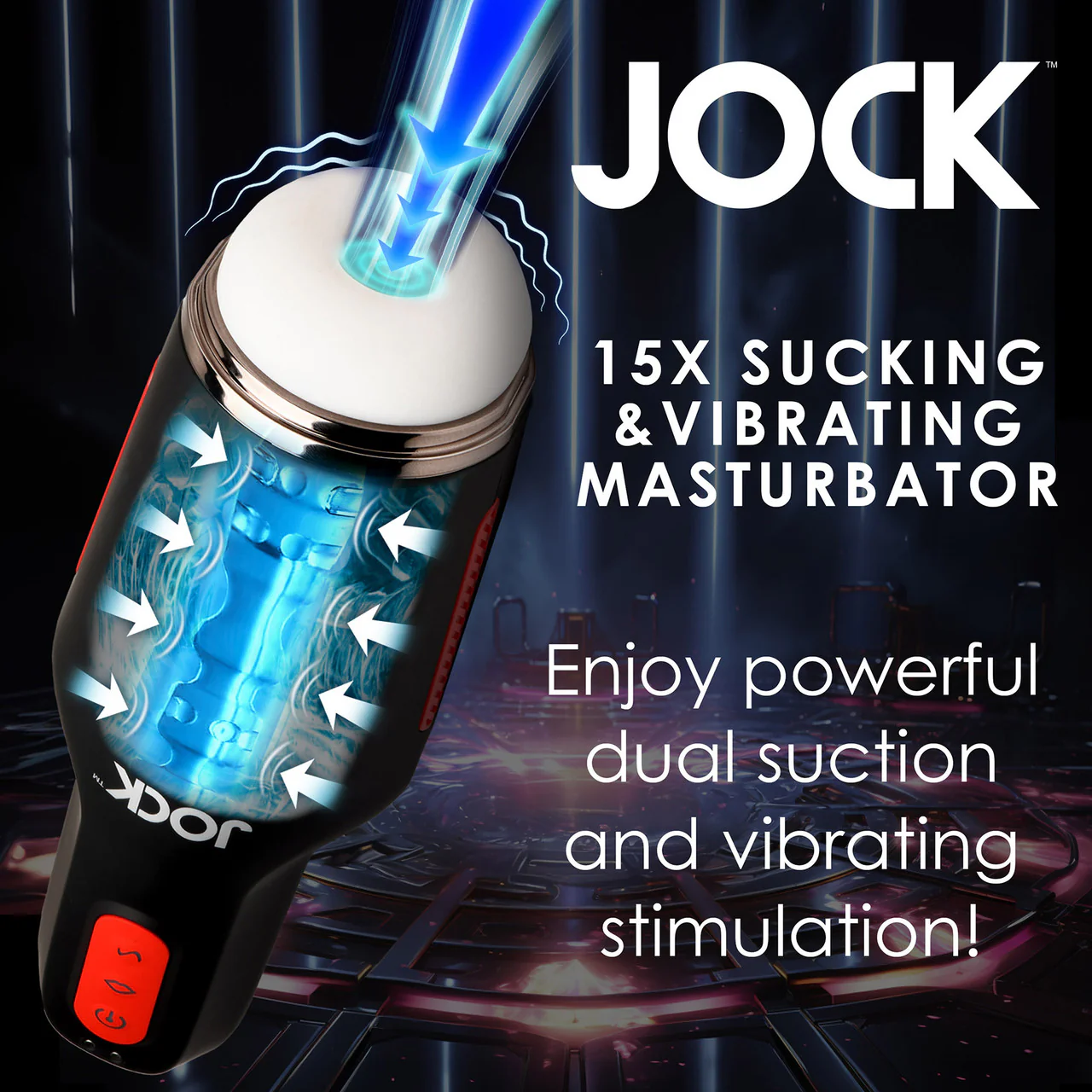 Jock 15X Sucking & Vibrating Rechargeable Penis Masturbator - Image 21