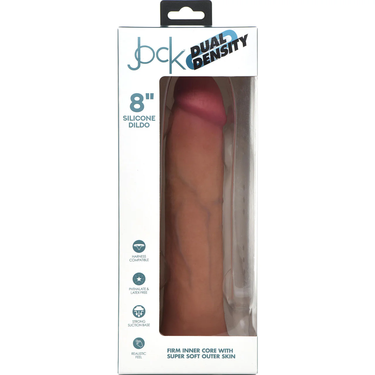 Jock Dual Density 8" Realistic Silicone Suction Cup Dildo - Vanilla - Image 7